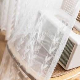 Eurooppalaiset Kirjaillut Läpikuultavat Verhot, Voile-Paneeliverho Olohuoneeseen, Makuuhuoneeseen