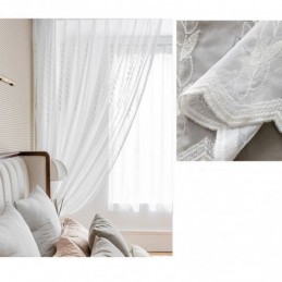 Eurooppalaiset Kirjaillut Läpikuultavat Verhot, Voile-Paneeliverho Olohuoneeseen, Makuuhuoneeseen