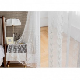 Eurooppalaiset Kirjaillut Läpikuultavat Verhot, Voile-Paneeliverho Olohuoneeseen, Makuuhuoneeseen