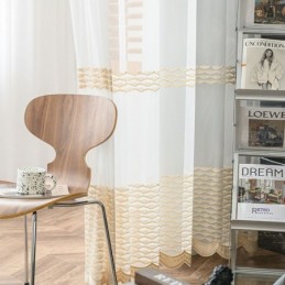 Hengittävä, Läpikuultava Verho Mittatilaustyönä, Eurooppalainen Koristeellinen Tylliverho Olohuoneeseen