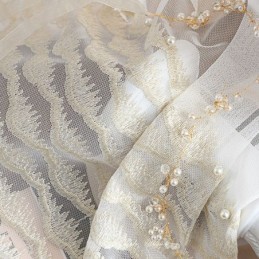 Hengittävä, Läpikuultava Verho Mittatilaustyönä, Eurooppalainen Koristeellinen Tylliverho Olohuoneeseen