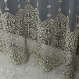 Geometrinen Tylliverho Mittatilaustyönä Tehty Verho Pohjoismainen Kirjailtu Herkkä Ikkunaverho Tenda