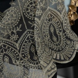 Geometrinen Tylliverho Mittatilaustyönä Tehty Verho Pohjoismainen Kirjailtu Herkkä Ikkunaverho Tenda