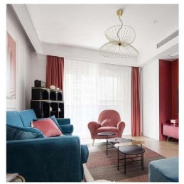 Minimalistinen Punainen Flanelli Pimennysverho Mittatilaustyönä Tehty Verho Yksivärinen Kangas Olohuone Makuuhuone