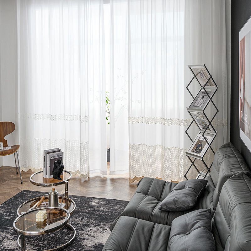 Brodeeratut Läpikuultavat Tylliverhot Läpinäkyvät Verhot Olohuoneeseen