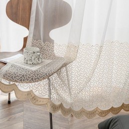 Brodeeratut Läpikuultavat Tylliverhot Läpinäkyvät Verhot Olohuoneeseen