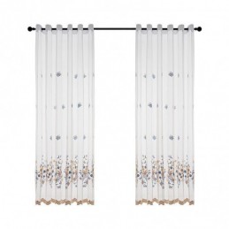 Brodeeratut Läpikuultavat Tylliverhot, Kukkakuvioiset Voile-Verhot, Mittatilaustyönä Tehdyt Verhot Olohuoneeseen