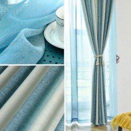 Puolipimennysverho Mittatilaustyönä Tehty Värikkäät Raidat Painettu Makuuhuoneen Olohuoneen Verho