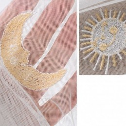 Piirretty Kirjailtu Tylliverho Mittatilaustyönä Tehty Verho Ihana Kuvio Läpikuultava Ikkunasomiste