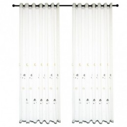 Piirretty Kirjailtu Tylliverho Mittatilaustyönä Tehty Verho Ihana Kuvio Läpikuultava Ikkunasomiste