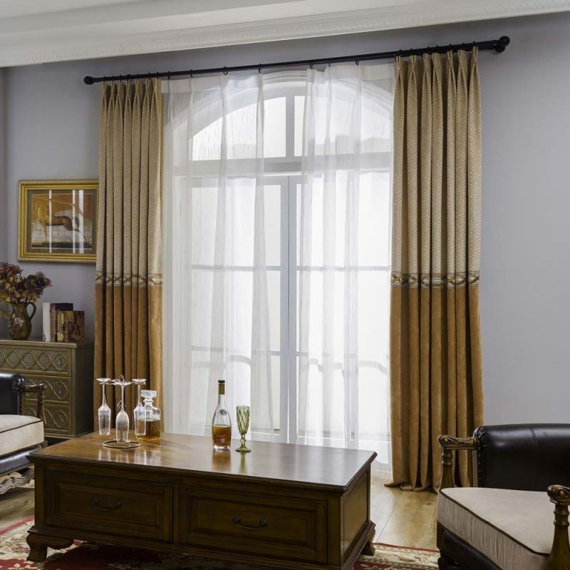 Moderni Chenille-Verho Mittatilaustyönä Tehty Verho Yksinkertainen Jacquard-Olmahuoneen Kangas