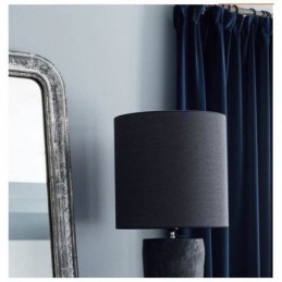 Tummansiniset Flanellikuvioiset Pimennysverhot Mittatilaustyönä, Minimalistinen, Yksivärinen Kangas, Olohuone, Makuuhuone