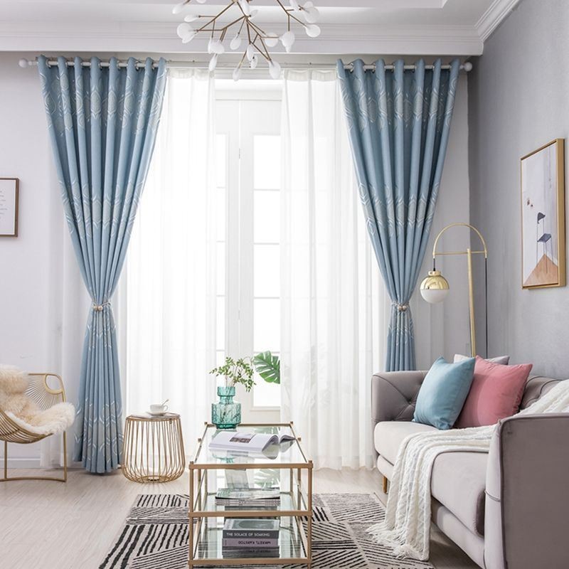 Moderni Pimennysverho Mittatilaustyönä Tehty Jacquard-Verho Olohuoneeseen Ja Makuuhuoneeseen