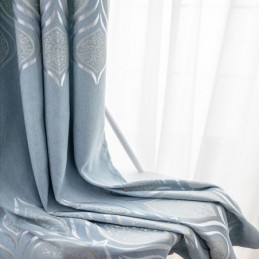 Moderni Pimennysverho Mittatilaustyönä Tehty Jacquard-Verho Olohuoneeseen Ja Makuuhuoneeseen