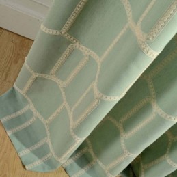 Abstrakti Puolipimennysverho Mittatilaustyönä Tehty Verho Hunajakennokirjonta Olohuoneeseen