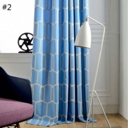 Abstrakti Puolipimennysverho Mittatilaustyönä Tehty Verho Hunajakennokirjonta Olohuoneeseen