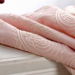 Vintage-Puolipimennysverho Mittatilaustyönä Tehtyyn Verhoon, Ylellinen Kirjonta Olohuoneeseen