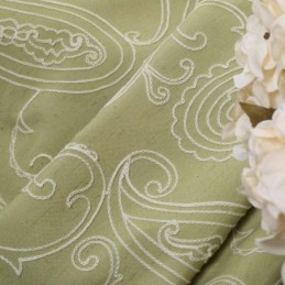 Vintage-Puolipimennysverho Mittatilaustyönä Tehtyyn Verhoon, Ylellinen Kirjonta Olohuoneeseen