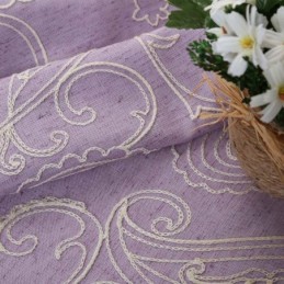 Vintage-Puolipimennysverho Mittatilaustyönä Tehtyyn Verhoon, Ylellinen Kirjonta Olohuoneeseen