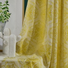 Yksinkertainen Max-Pimennysverho Mittatilaustyönä, Kukkakuvioinen Jacquard-Makuuhuoneen Verho