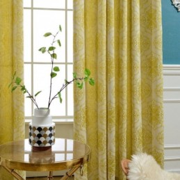 Yksinkertainen Max-Pimennysverho Mittatilaustyönä, Kukkakuvioinen Jacquard-Makuuhuoneen Verho