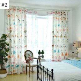 Moderni Puolipimennysverho Mittatilaustyönä, Eläinkuvioinen Lastenhuoneen Verho