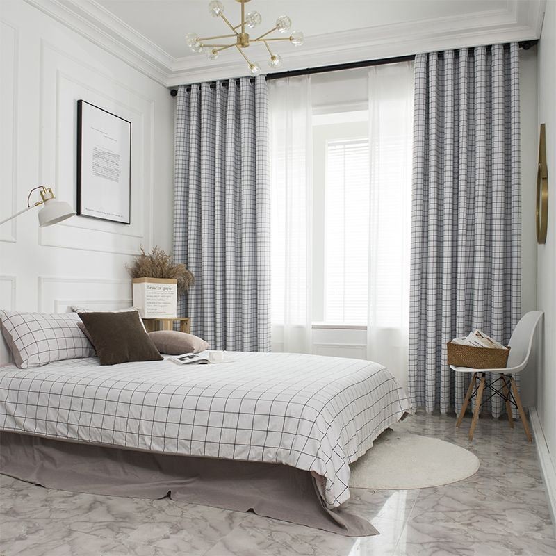 Ruutumainen Pimennysverho Mittatilaustyönä, Geometrinen Verho Makuuhuoneeseen, Olohuoneeseen