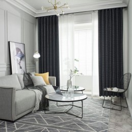 Ruutumainen Pimennysverho Mittatilaustyönä, Geometrinen Verho Makuuhuoneeseen, Olohuoneeseen