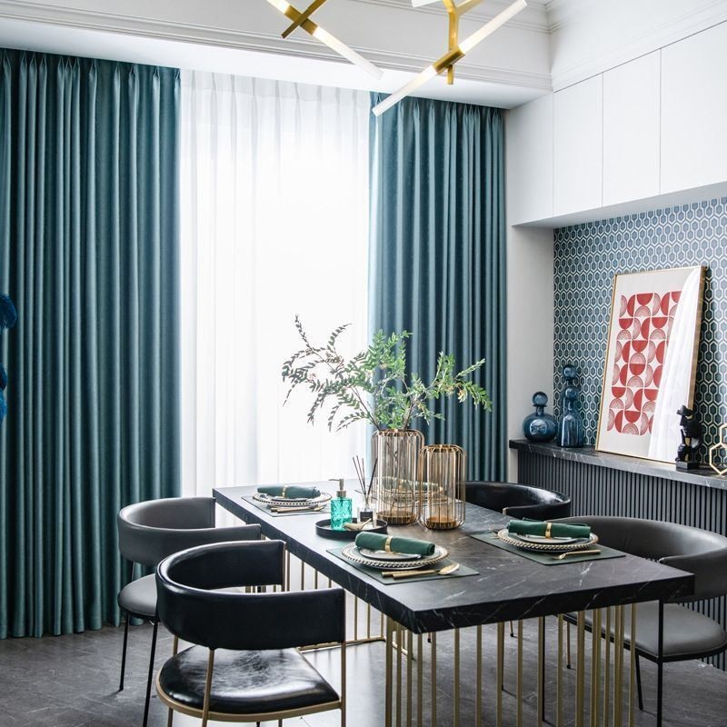 Moderni Yksivärinen Verho Mittatilaustyönä Tehty Pimennysverhot Olohuoneeseen