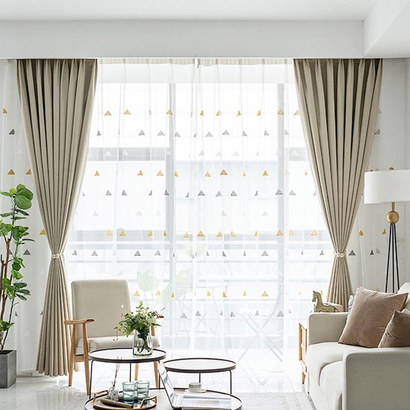 Väriä Puhdas Väri Hieno Pellava Makuuhuone Olohuone Varjostus Lämmöneristysverho Mittatilaustyönä Tehty Verho