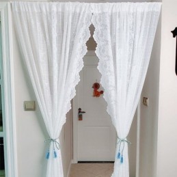 Elegantit Läpikuultavat Voile-Verhot, Koristeelliset Ikkunaverhot Olohuoneeseen, Makuuhuoneeseen