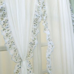 Modernit Jacquard-Läpikuultavat Verhot Pohjoismaiseen Ikkunakäsittelyyn Olohuoneeseen