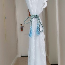 Modernit Lintuperspektiiviset Verhot Valkoisesta Tyllistä Olohuoneeseen