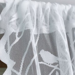 Modernit Lintuperspektiiviset Verhot Valkoisesta Tyllistä Olohuoneeseen