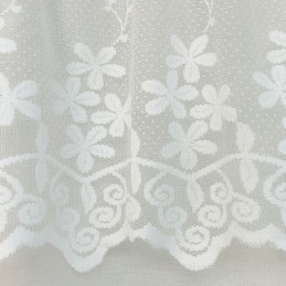 Moderni Kukkakuvioinen Verho Mittatilaustyönä Tehty Tylli-Ikkunaverho Olohuoneeseen Ja Makuuhuoneeseen