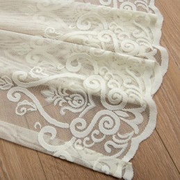 Eurooppalaiset Kirjaillut Läpikuultavat Verhot Läpinäkyvä Voile-Ikkunakäsittely Olohuoneeseen